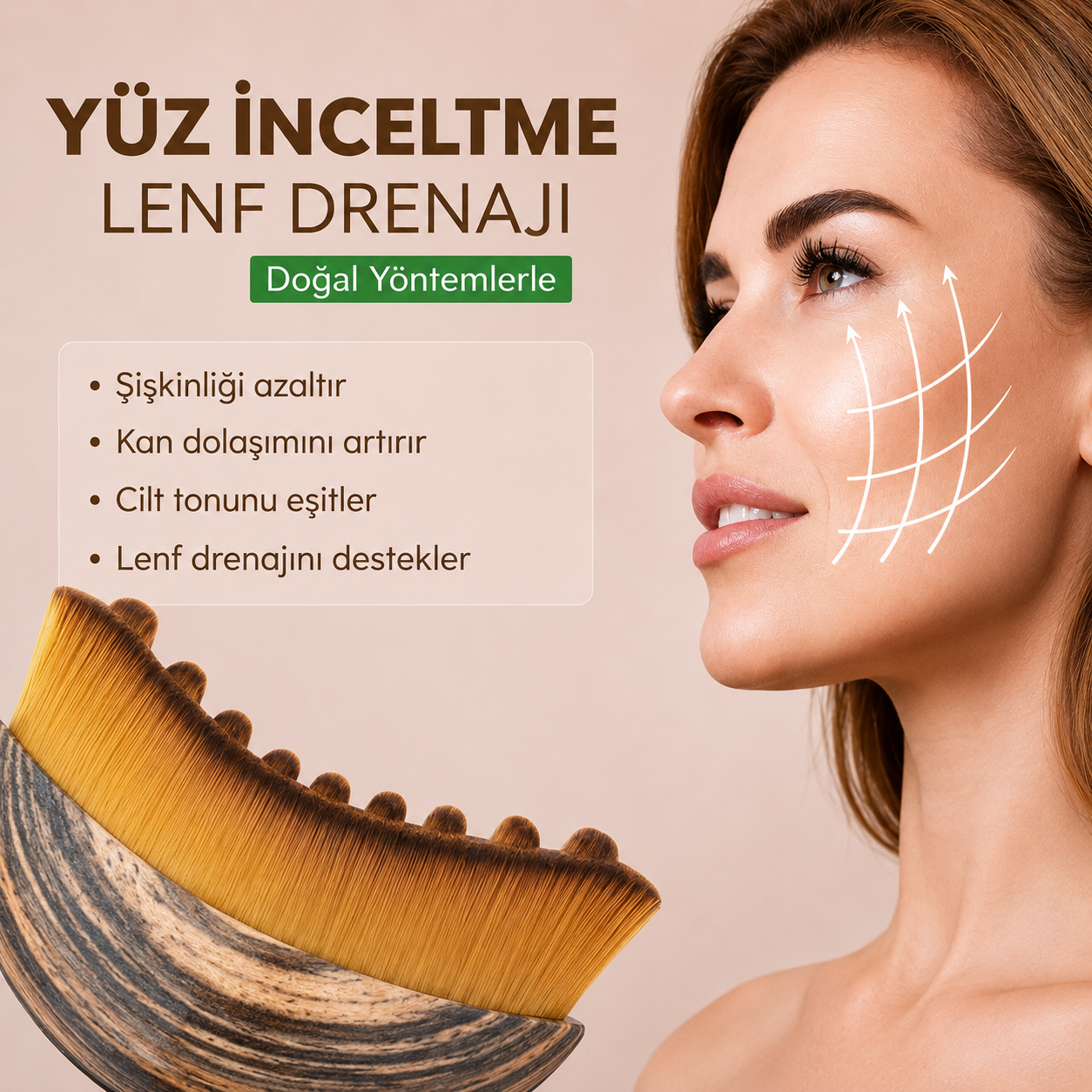 Lenfa™ Drenaj Kontur Yüz Fırçası